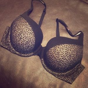 Push Up Bra Lace Black and Cream 36C